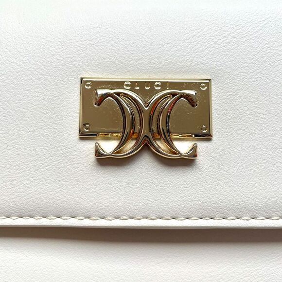 Cluci Vegan Leather White Hobo Shoulder Bag NWOT - Picture 3 of 8